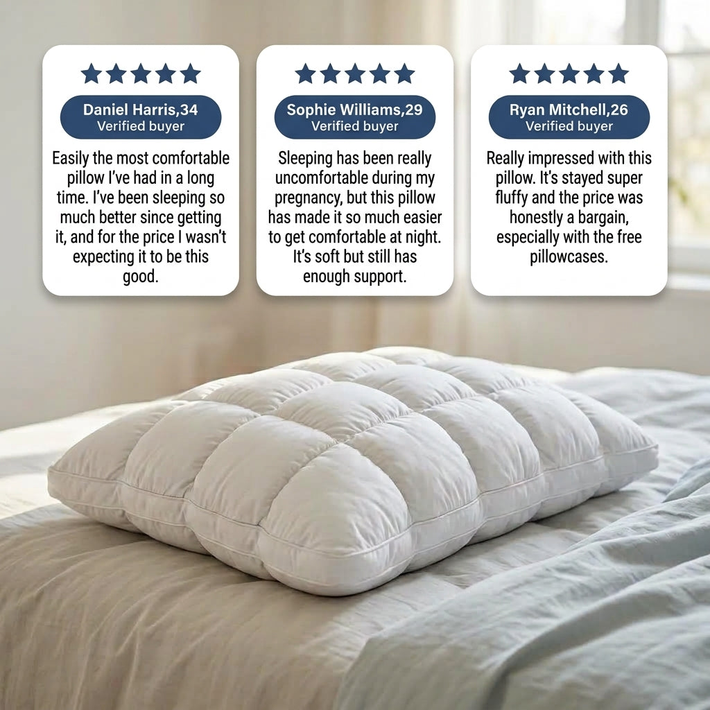 SnuggleSleep Marshmallow Puffy Pillow